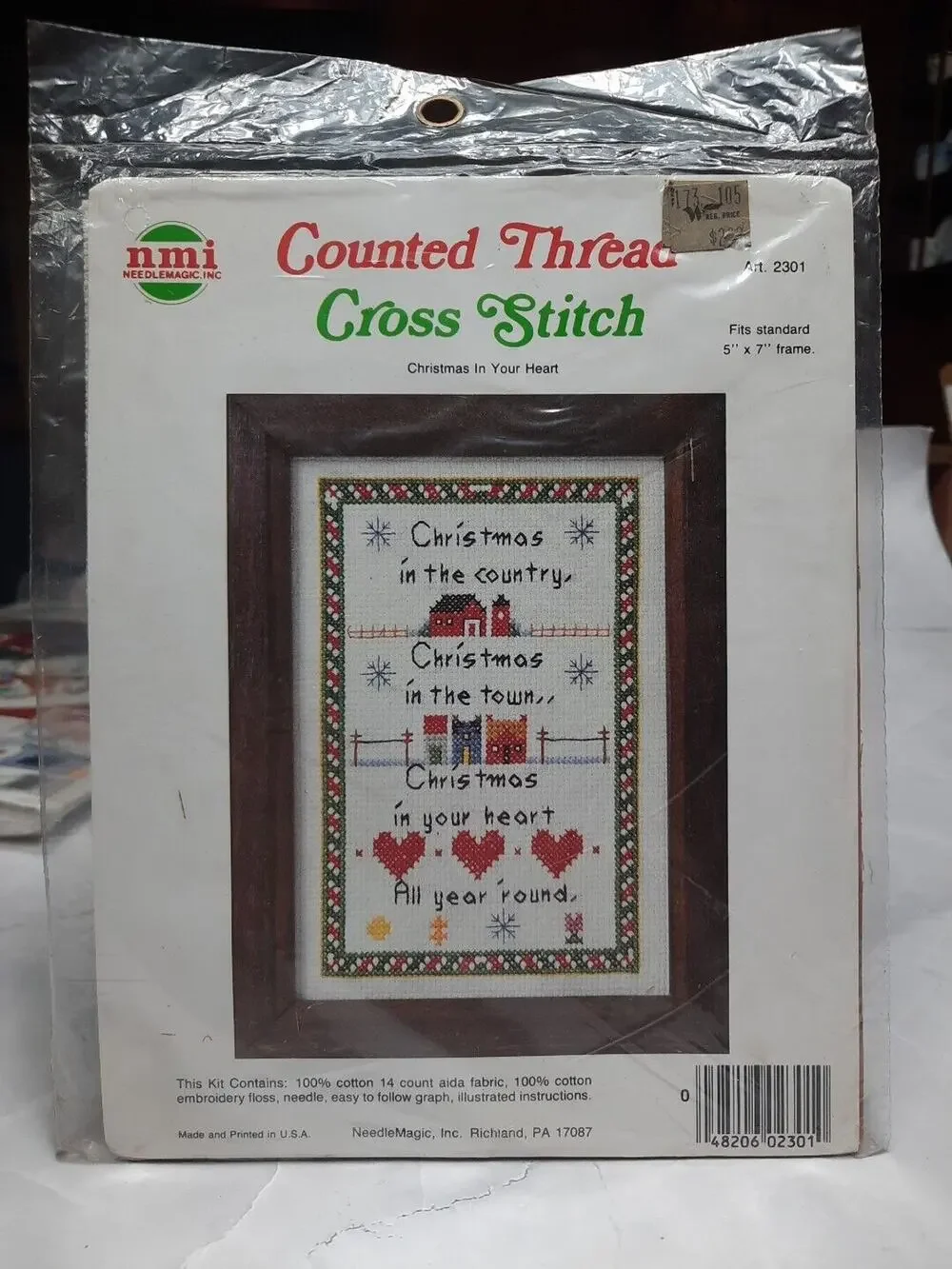 Counted Thread Cross Stitch Kit Christmas In Your Heart Vintage